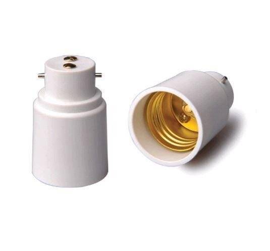 Adapter für Lampenhalterung B22 zu E27 Weiß-0
