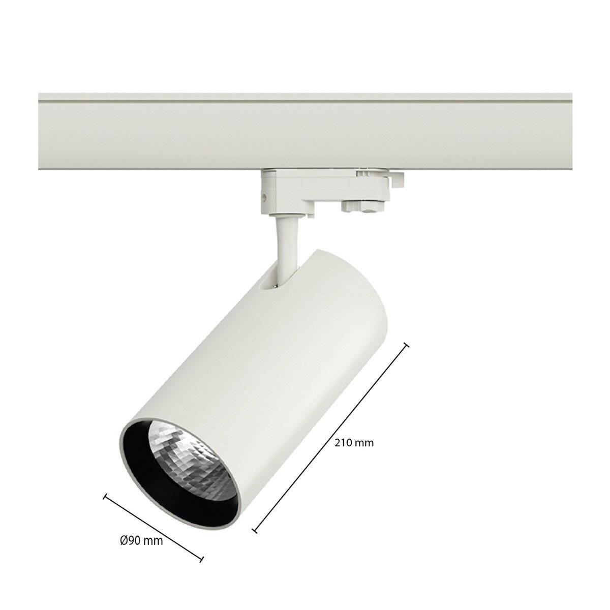 Preisbild für LED Schienenstrahler ELARA PC Weiß 30W 2500lm 40D - 830 Warmweiß