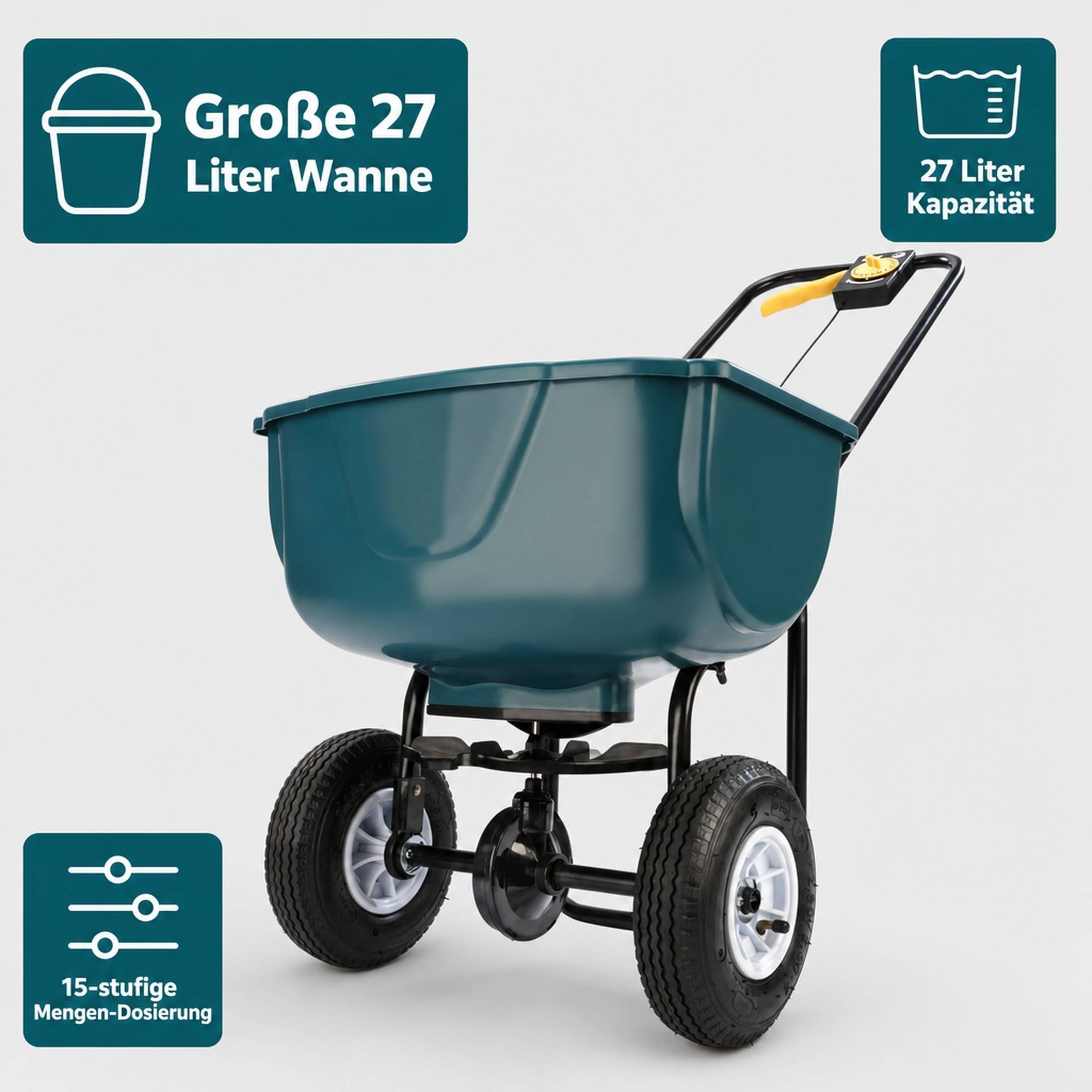 GartenMeister Streuwagen mit Mengen-Dosier-Regler, 27 l-4