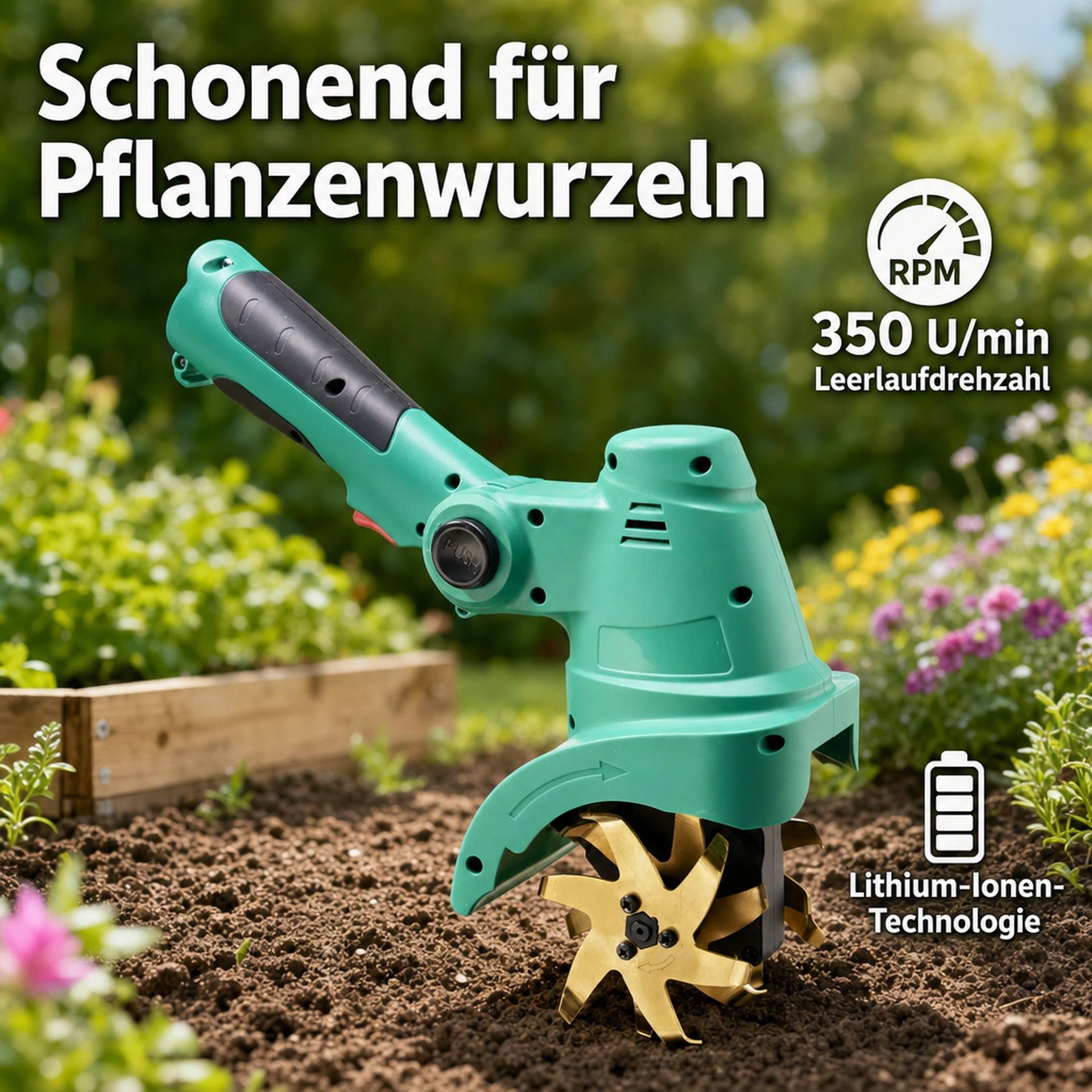 GartenMeister Akku Hand Bodenhacke X-Grubber, 10,8 Volt – Ohne Akku und Ladegerät-5