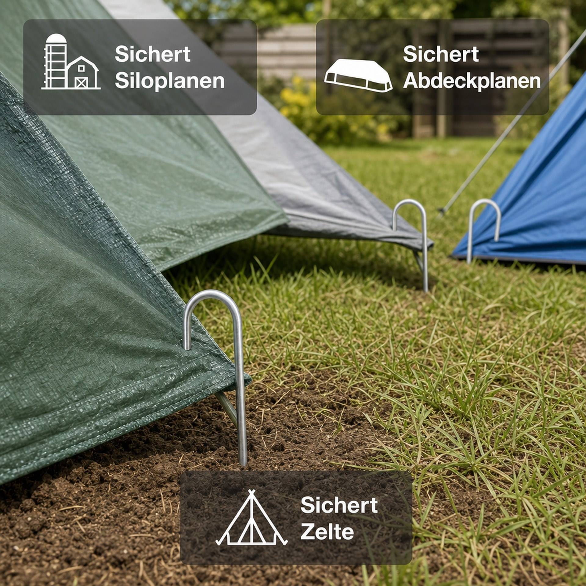 GartenMeister Bodenanker XL Metall 50 cm-4