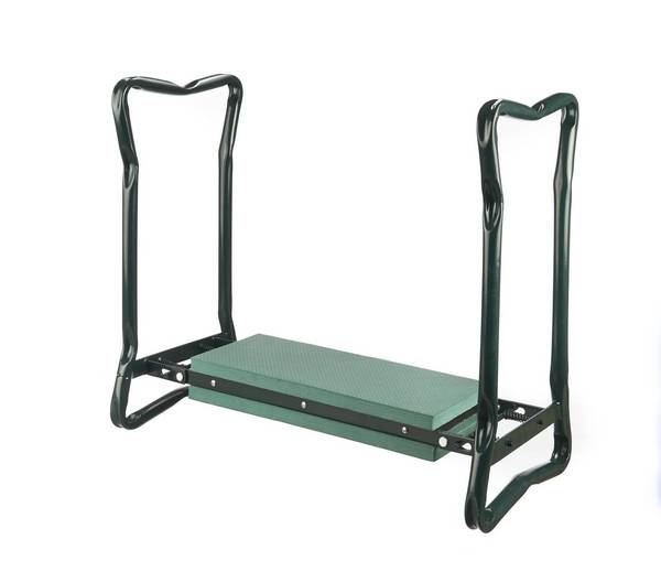GartenMeister Sitz- und Kniebank 2 in 1 XXL, belastbar bis 150 kg, inklusive Werkzeugtasche