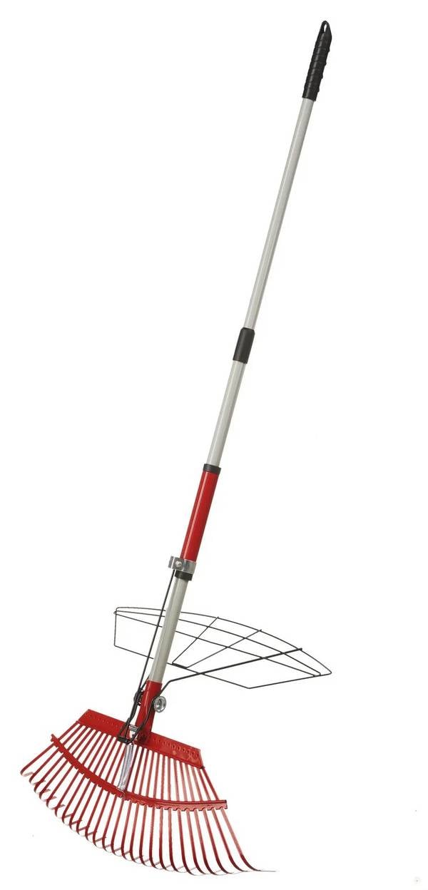 GartenMeister Universal-Rechen mit Greifer, 25 Zinken, teleskopierbar