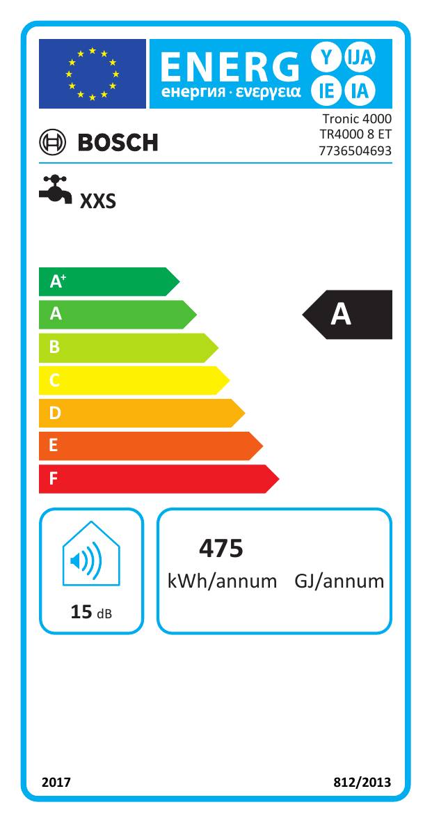 Bosch Tronic 4000 7 ET — Electronic Instantaneous Water Heater, 7 kW-1