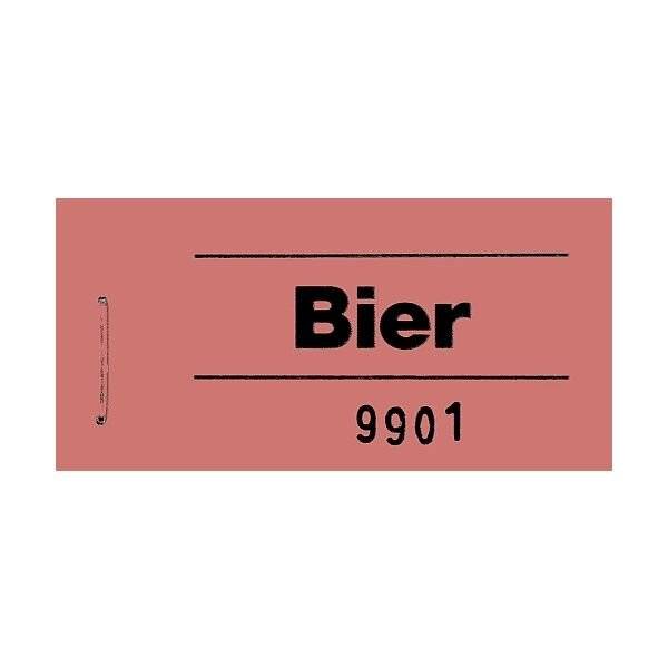 Gutscheinblock "Bier" rot