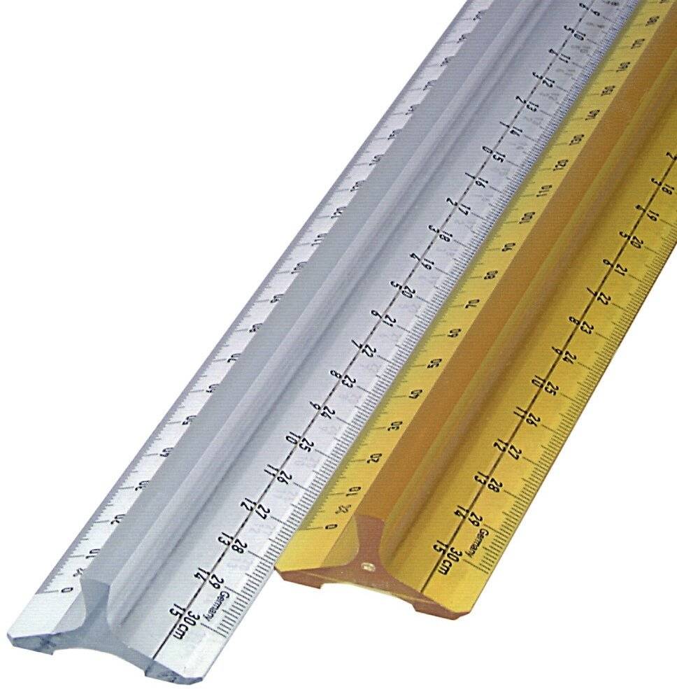 Lineal Plastik mit Griff - 30-3