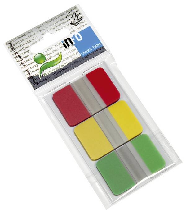 Index Marker Z-Notes - 25 x 38 mm, 3x 25 Blatt, Folie,