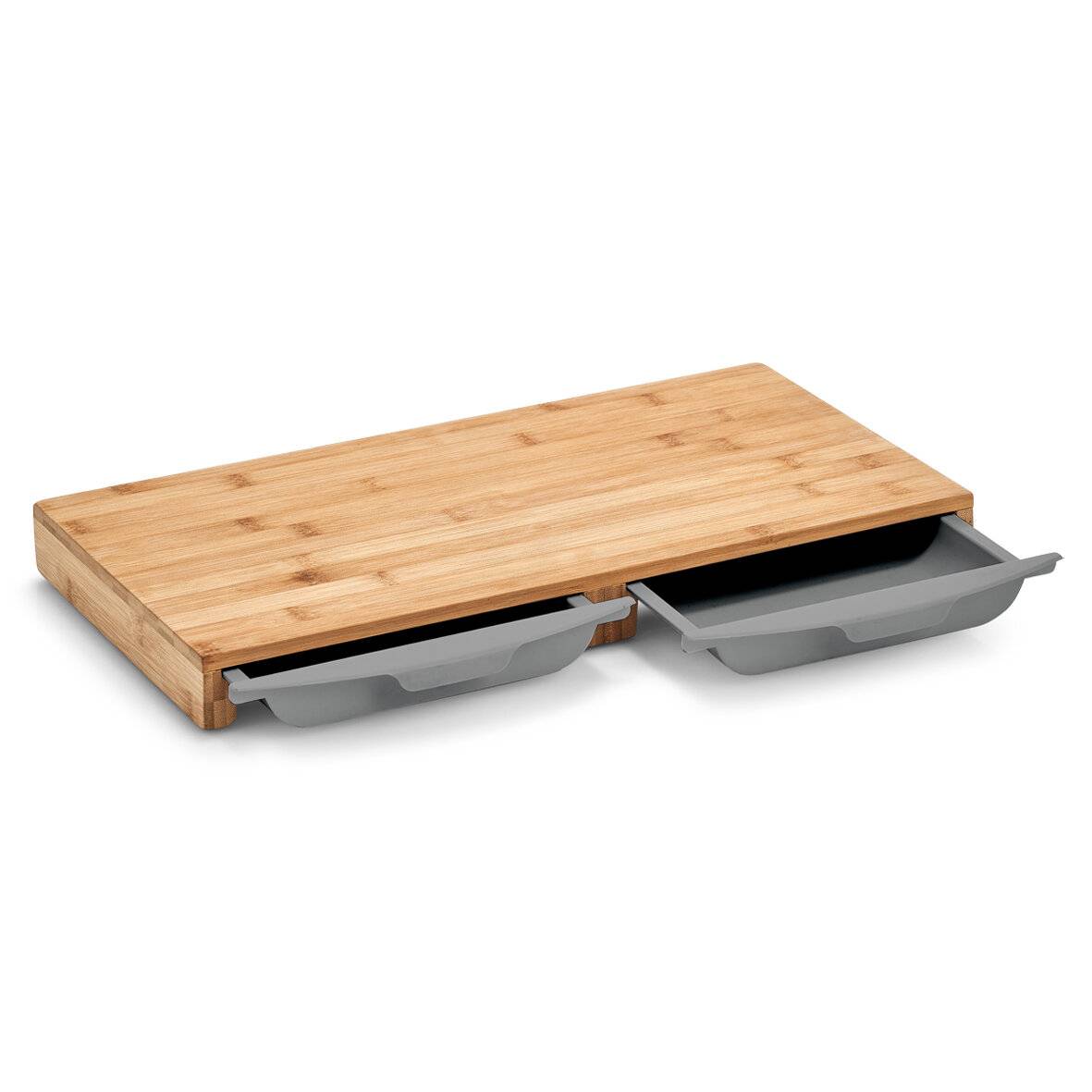 Schneidebrett m. 2 Auffangschalen, Bambus/ ca. 50 x 28,5 x 4,5-1