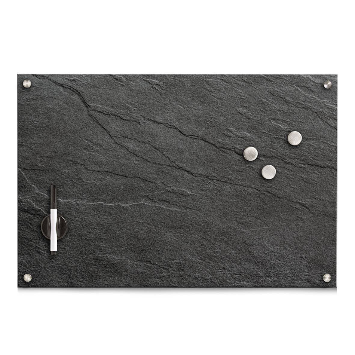 ZELLER - Glas-Magnettafel 60.0 x 40.0 cm Schiefer anthrazit-0