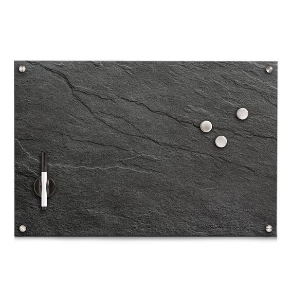 ZELLER - Glas-Magnettafel 60.0 x 40.0 cm Schiefer anthrazit