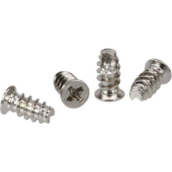 InLine® Lüfterschrauben, 5,0x10,0mm, silbern, 4er Pack