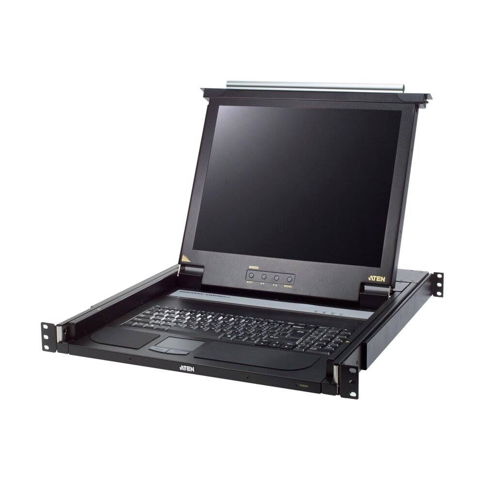 ATEN CL1000N DE Single Rail 19"-LCD-Konsole, 19" 1HE, DE-Layout (PS/2-USB, VGA)-3