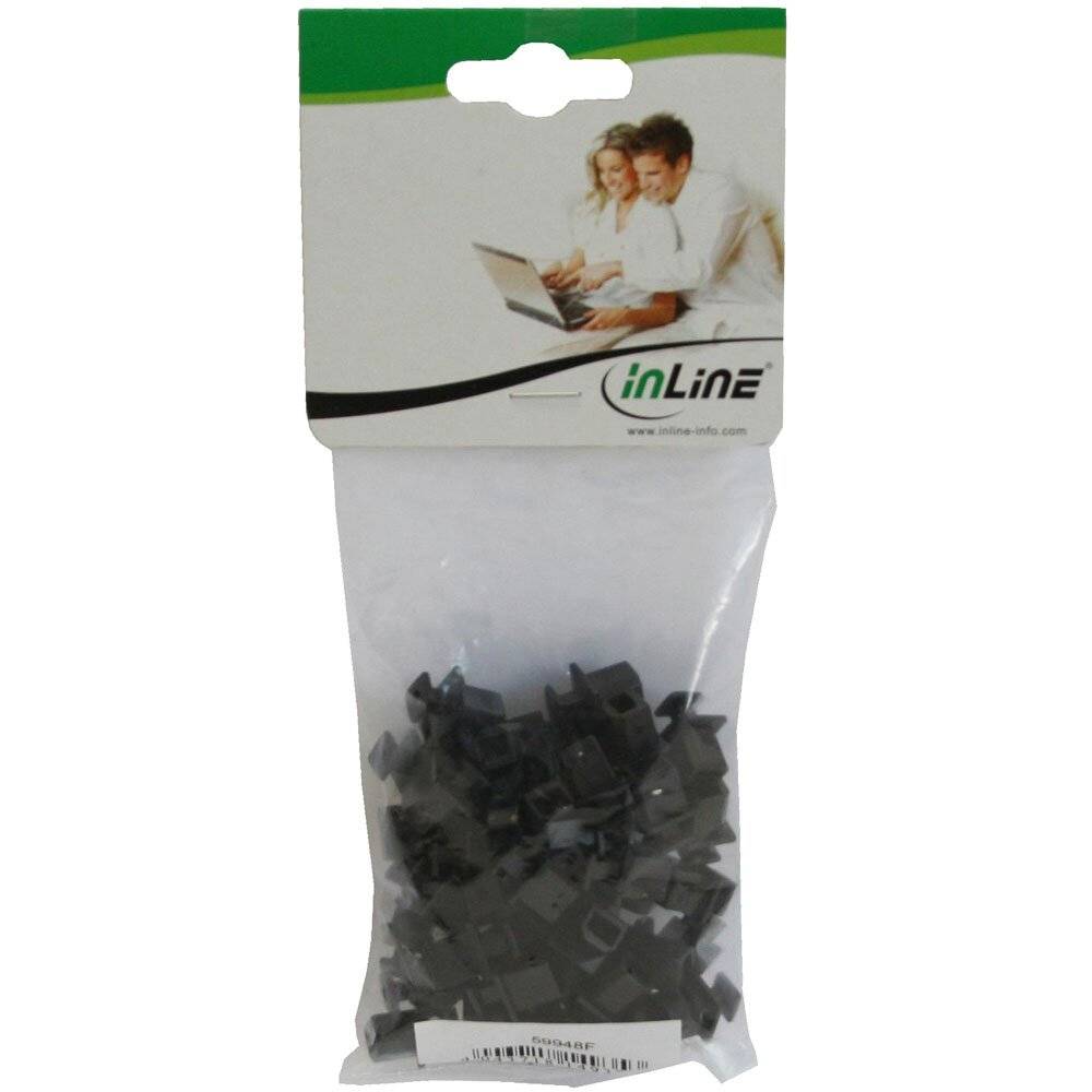 InLine® Staubschutz, für USB-B Buchse, schwarz 50er Pack-3