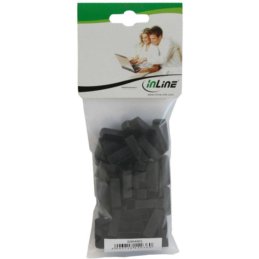 InLine® Staubschutz, für DVI Buchse, schwarz 50er Pack-3