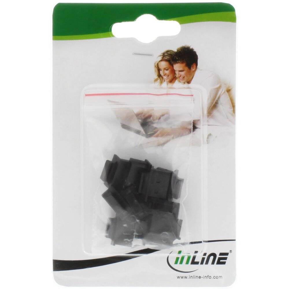 InLine® Staubschutz, für HDMI Buchse schwarz 10er Pack-3