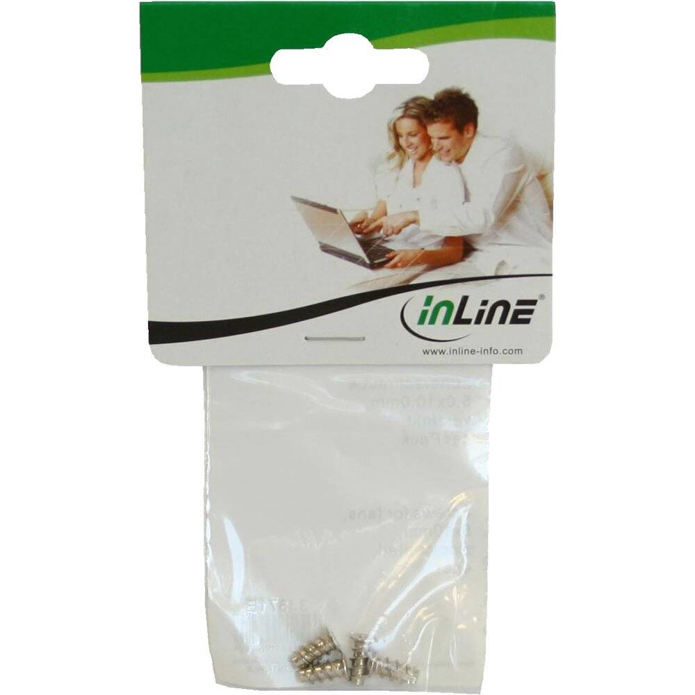 InLine® Lüfterschrauben, 5,0x10,0mm, silbern, 4er Pack-2