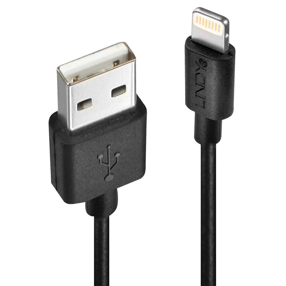 Lindy 31321 2m USB an Lightning Kabel, schwarz-6