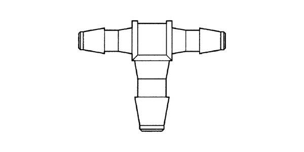 neoLab® T-Verbinder, 1 x 3,2-4,2 mm, 2 x 2,4-3,4 mm, PP, 10 Stck./Pack-0