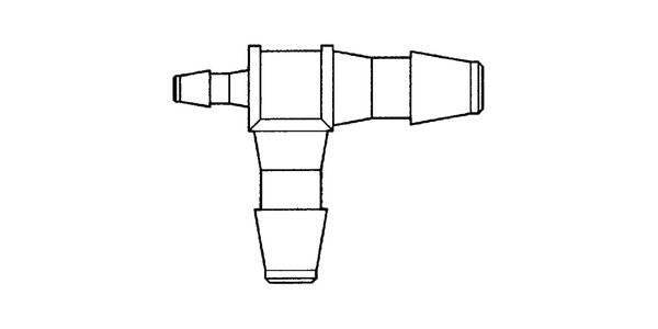 neoLab® T-Verbinder, 1 x 1,6-2,6 mm, 2 x 3,2-4,2 mm, PP, 10 Stck./Pack-0