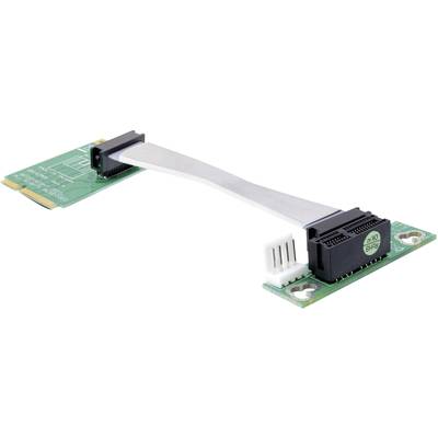 Delock PCIe Riser Kabel  Mini PCIe Stecker, PCIe x1 Buchse, 4pol. Floppy Strom Buchse 0.15 m   41305