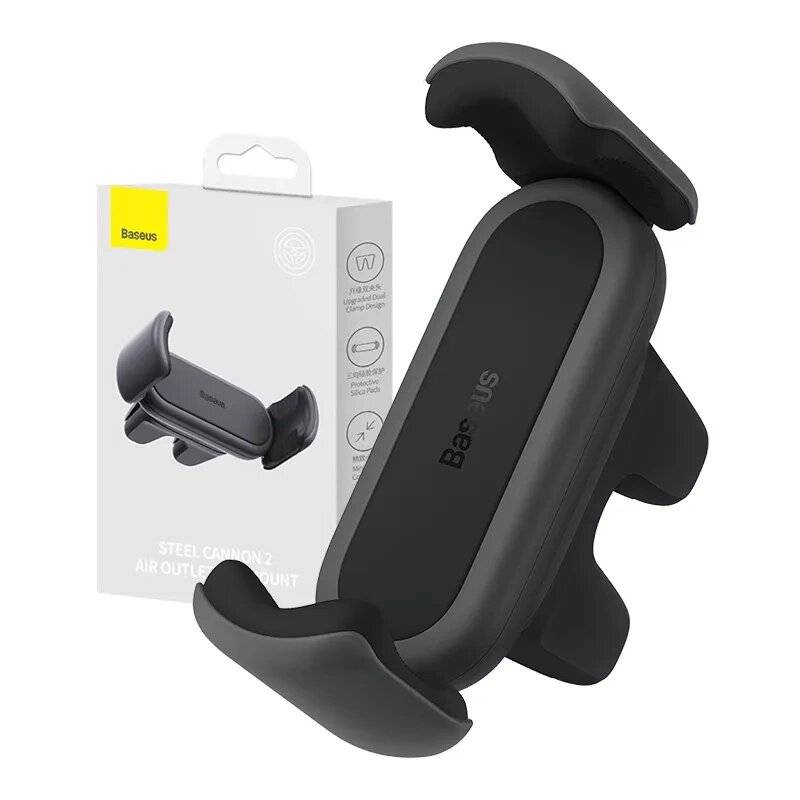 Symbolbild für Baseus Steel Cannon 2 Black - Smartphone Car Holder