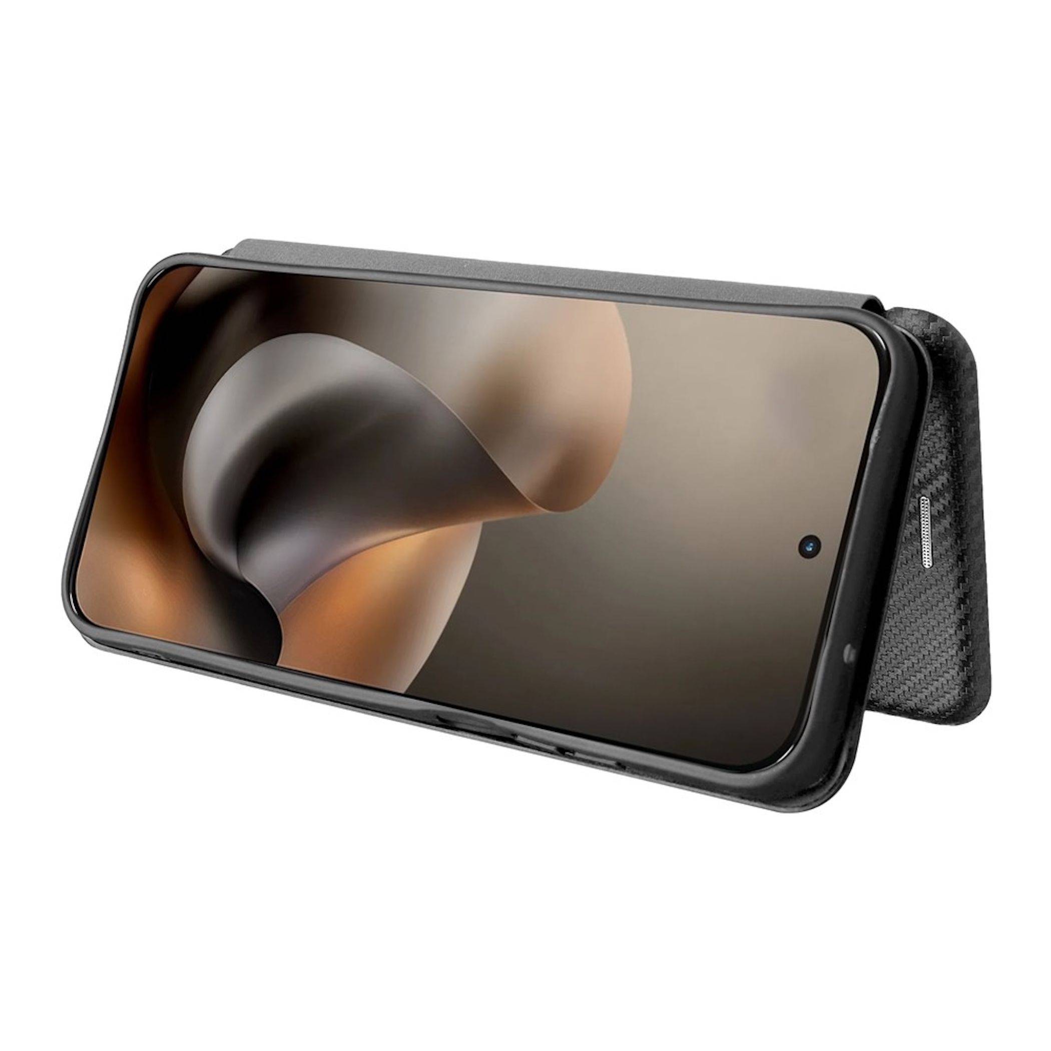 Handyhülle Kunstleder für Motorola Moto G87 / G77 / G67 Carbon Schutz Schwarz-3
