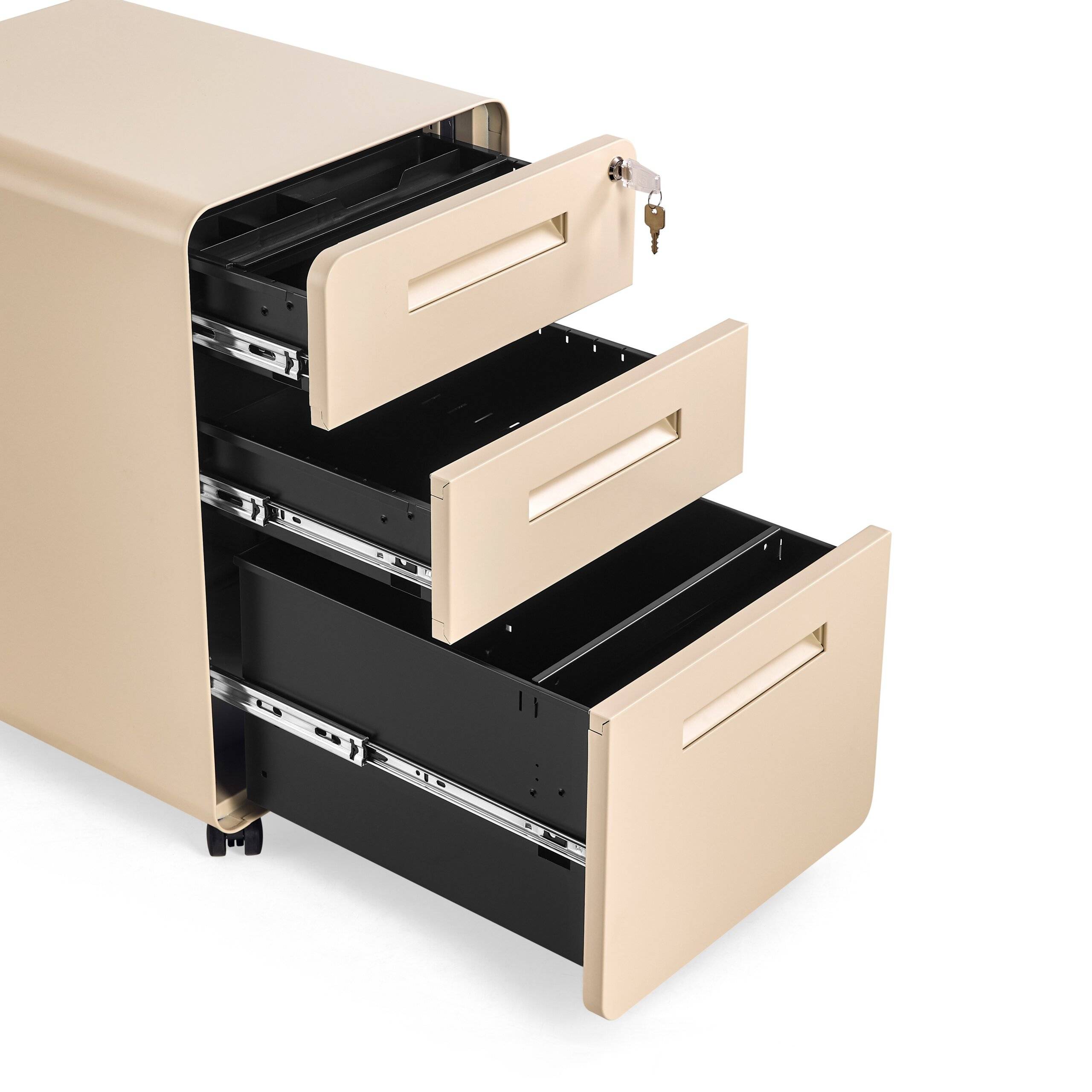 Rollcontainer COLOR PLUS I Metall beige hjh OFFICE-2