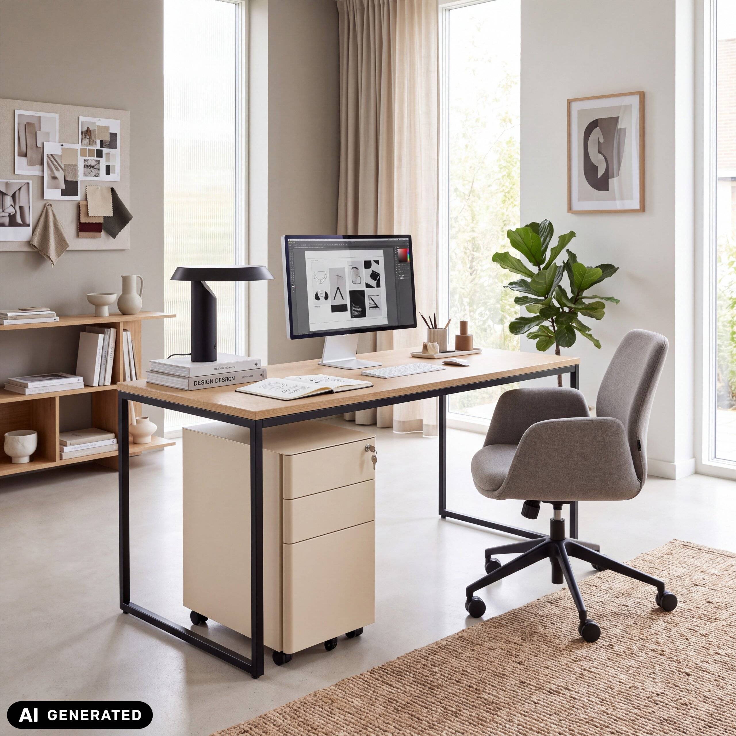 Rollcontainer COLOR I Metall beige hjh OFFICE-4