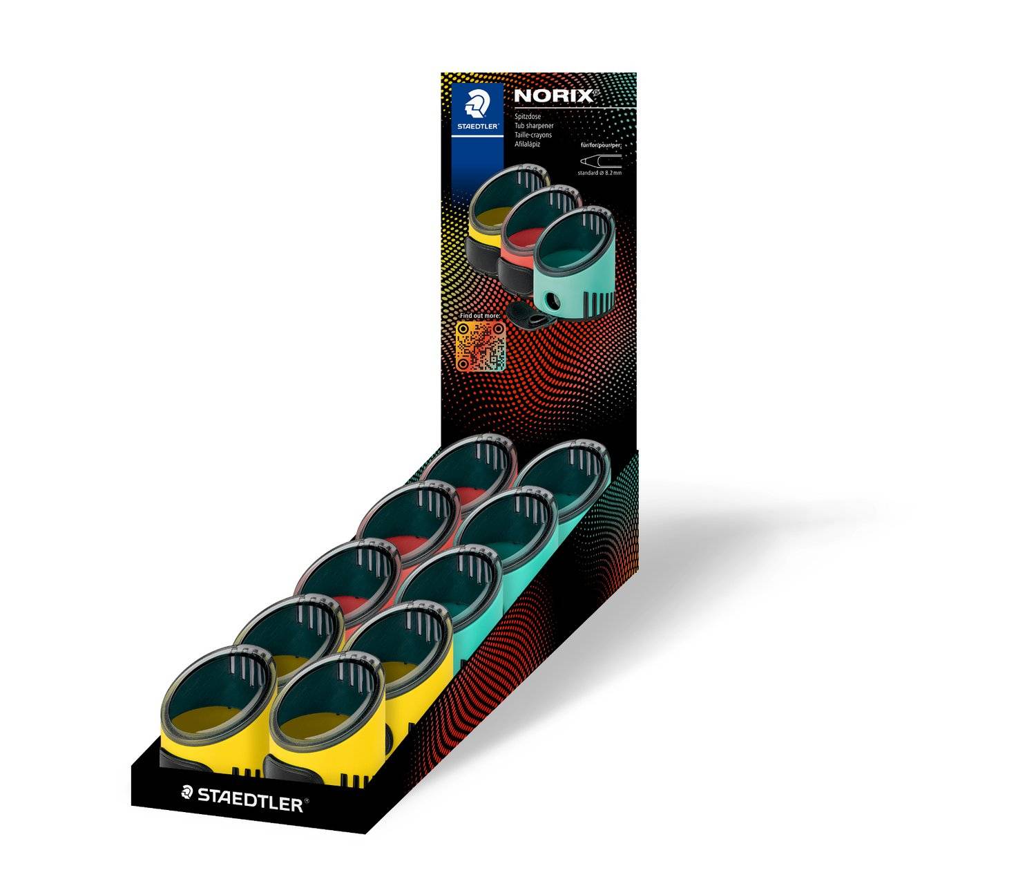 STAEDTLER Spitzdose NORIX, rund, farbig sortiert-0