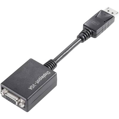  986299 DisplayPort / VGA Adapter [1x DisplayPort Stecker - 1x VGA-Buchse] Schwarz  0.15 m