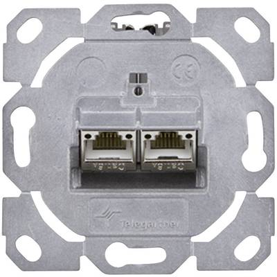 Netzwerkdose Unterputz Einsatz CAT 6a 2 Port Telegärtner