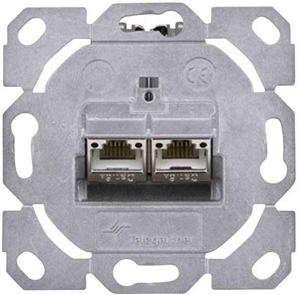 Netzwerkdose Unterputz Einsatz CAT 6a 2 Port Telegärtner