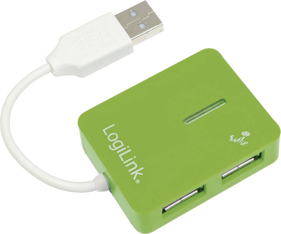LogiLink UA0138 USB-Hub 4 Port USB-A USB 2.0 480 MBit/s Grün UA0138
