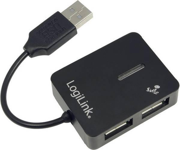 LogiLink UA0139 USB-Hub 4 Port USB-A USB 2.0 480 MBit/s  Schwarz UA0139