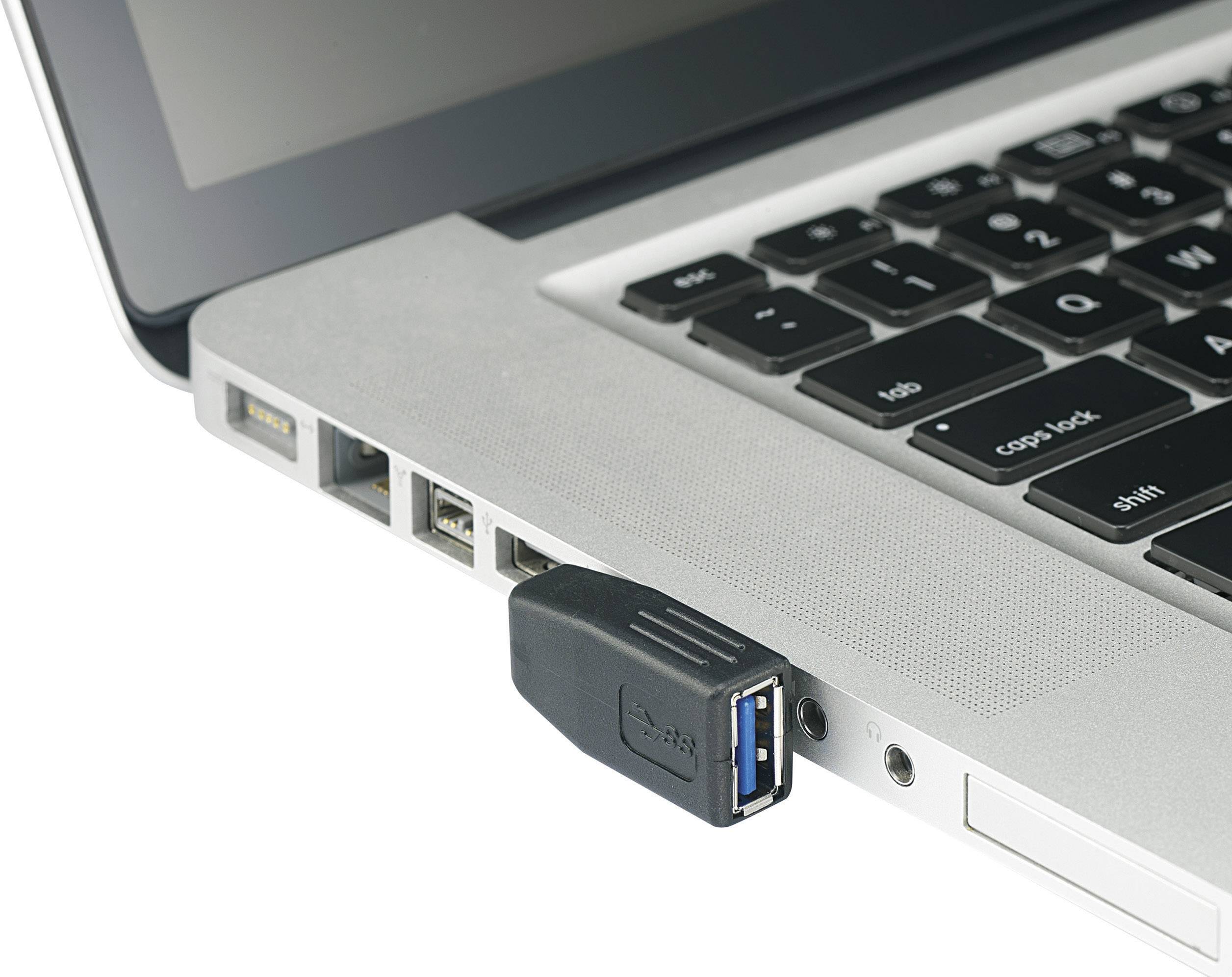 CONRAD renkforce USB 3.0 Adapter A-Stecker zu A-Buchse 90° seitlich nach rechts gewinkelt