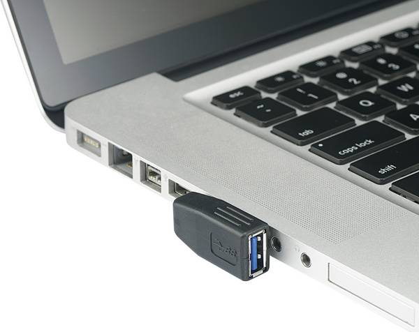 renkforce USB 3.0 Adapter A-Stecker zu A-Buchse 90° seitlich nach rechts gewinkelt