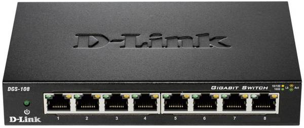 D-Link DGS-108/E DGS-108 Netzwerk Switch 8 Port 1 GBit/s
