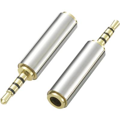 SpeaKa Professional SP-3945820  Klinke Audio Adapter [1x Klinkenstecker 2.5 mm - 1x Klinkenbuchse 3.5 mm] Silber