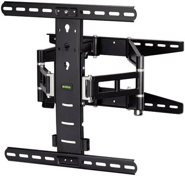 Hama Ultraslim FULLMOTION TV Wall Bracket, 5 stars, XL - Befestigungskit (Wandbefestigung, Dübel) für flat panel - Stahl - Schwarz - Bildschirmgröße: 58-127 cm (23-50)