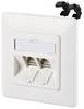 METZ CONNECT C6Amodul 2 Port 180°M UP-Dose, reinweiß RAL9010