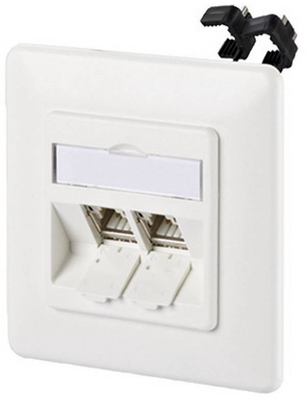 METZ CONNECT C6Amodul 2 Port 180°M UP-Dose, reinweiß RAL9010