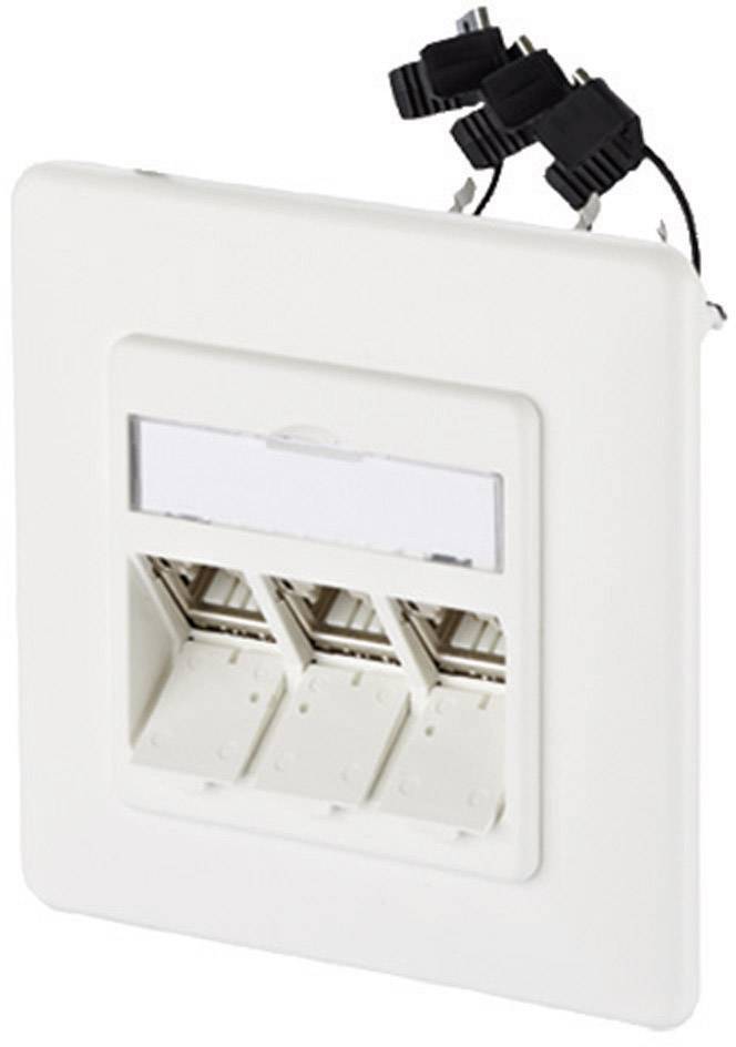 METZ CONNECT C6Amodul 3 Port 180°M UP-Dose, reinweiß RAL9010-0