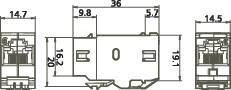 Grundriss einer Wohnung mit mehreren Zimmern. Räume mit Größe und Türpositionen sind dargestellt. Zentrale Küche mit umliegenden Wohnbereichen.