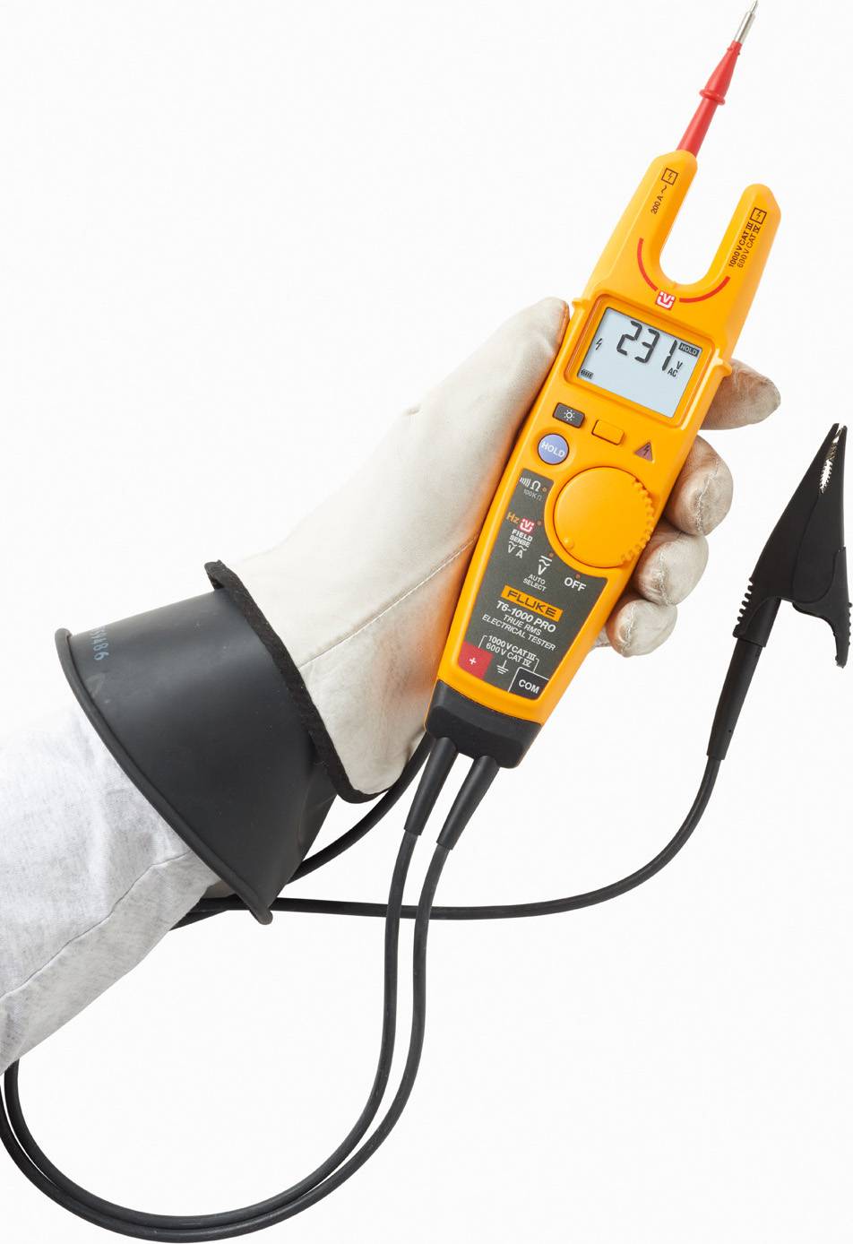 Fluke T6-1000 LCD Spannungsprüfer mit Durchgangsprüfung, CAT III 1000V-0