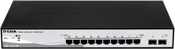 D-Link DGS-1210-10P DGS-1210-10P Netzwerk Switch  10 / 100 / 1000 MBit/s PoE-Funktion