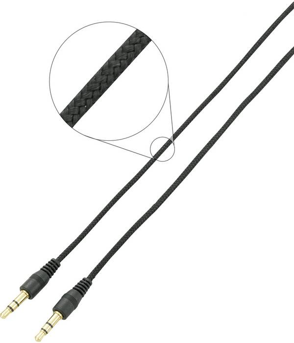 SpeaKa Professional SP-7870056 Klinke Audio Anschlusskabel [1x Klinkenstecker 3.5 mm - 1x Klinkenstecker 3.5 mm] 2.00 m Schwarz vergoldete Steckkontakte, Kordel-Ummantelung