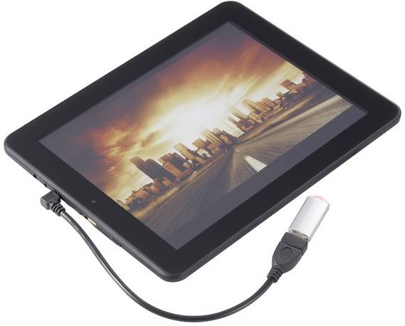 Renkforce USB-Kabel USB 2.0 USB-Micro-B Stecker, USB-A Buchse 0.10 m Schwarz mit OTG-Funktion, vergoldete Steckkontakte -1