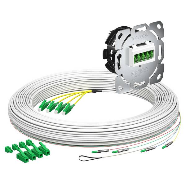 Kaiser Elektro KAI 4250028 Teilnehmeranschluss Gf-TA E3S Connect Unterputz 4xF LC/APC DX
