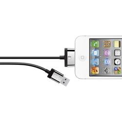 Image of Belkin Apple iPad/iPhone/iPod Anschlusskabel [1x USB 2.0 Stecker A - 1x Apple Dock-Stecker 30pol.] 2.00 m Schwarz