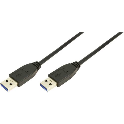 Thumbnail - LogiLink USB-Kabel USB 3.2 Gen1 USB-A Stecker, USB-A Stecker 2.00 m Schwarz CU0039